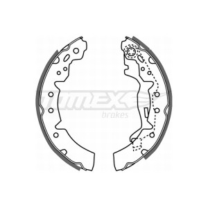 TOMEX Brakes TX 21-06 Sada brzdových čeľustí pre