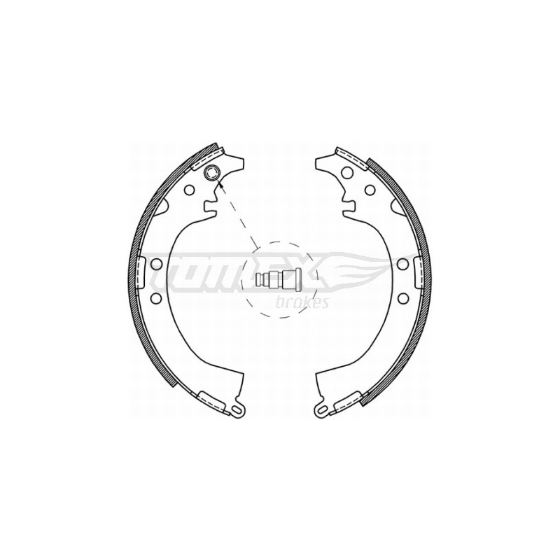 TOMEX Brakes TX 21-07 Brake Shoe Set for