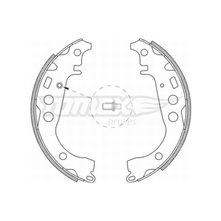 TOMEX Brakes TX 21-09 Zestaw szczęk hamulcowych dla