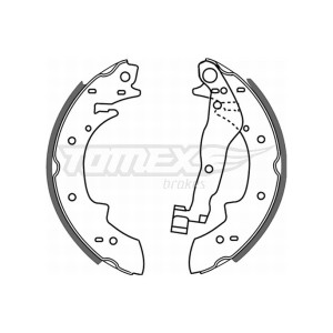 TOMEX Brakes TX 21-22 Sada brzdových čeľustí pre