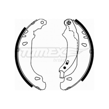TOMEX Brakes TX 21-65 Brake Shoe Set for