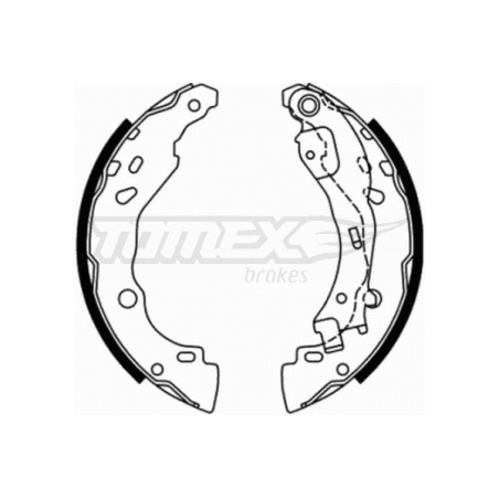TOMEX Brakes TX 21-77 Brake Shoe Set for