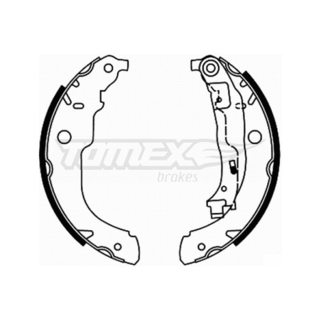 TOMEX Brakes TX 21-96 Brake Shoe Set for