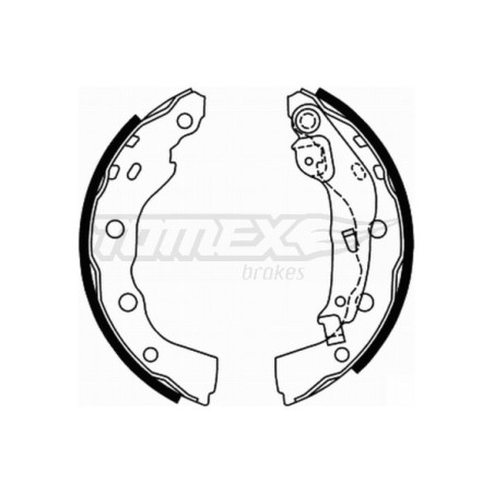 TOMEX Brakes TX 22-00 Sada brzdových čeľustí pre