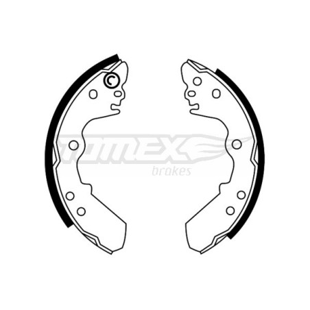 TOMEX Brakes TX 22-47 Sada brzdových čelistí pro