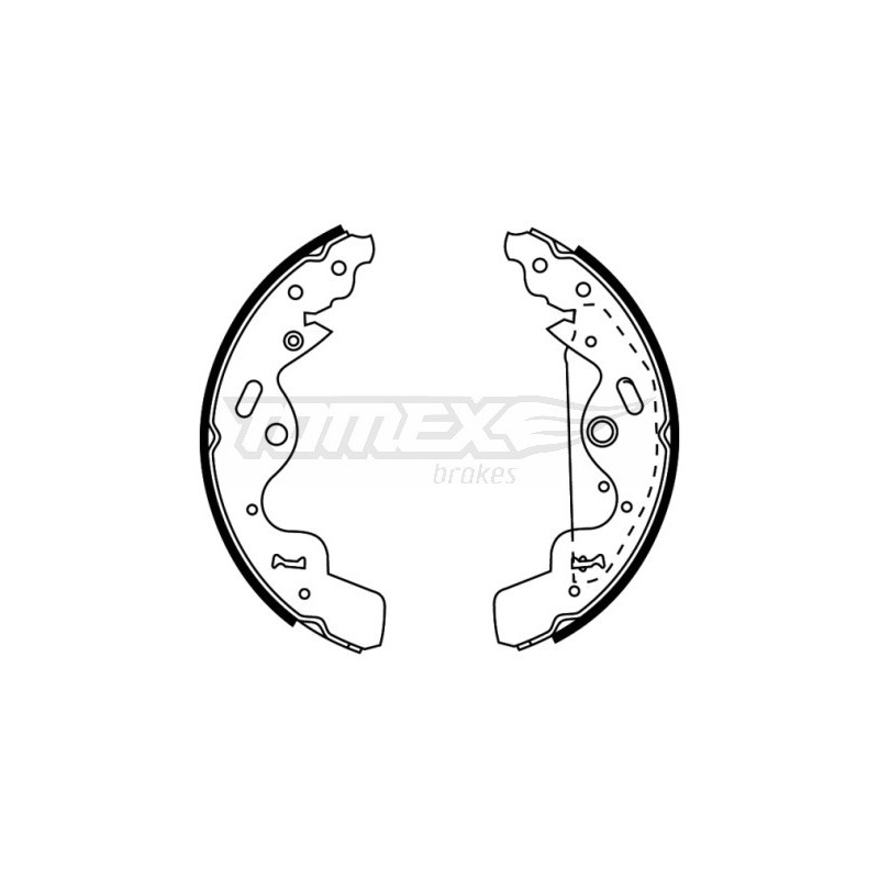 TOMEX Brakes TX 22-75 Brake Shoe Set for
