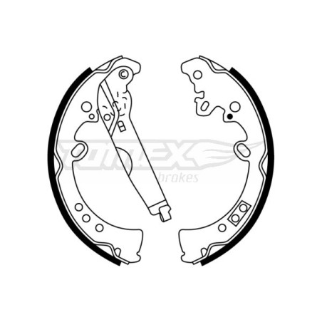 TOMEX Brakes TX 22-76 Brake Shoe Set for