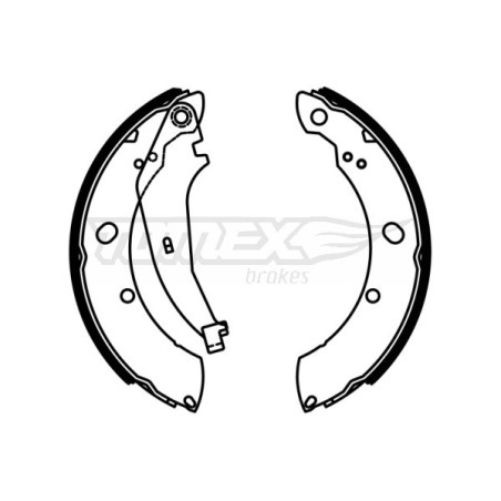 TOMEX Brakes TX 22-97 Sada brzdových čelistí pro