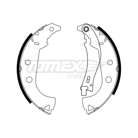 TOMEX Brakes TX 23-15 Sada brzdových čeľustí pre