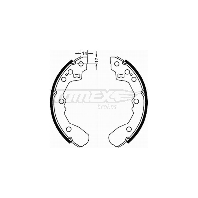 TOMEX Brakes TX 21-78 Brake Shoe Set for