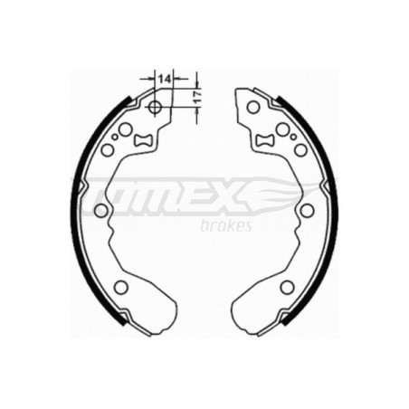 TOMEX Brakes TX 21-78 Brake Shoe Set for