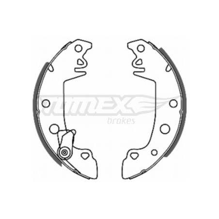 TOMEX Brakes TX 20-68 Bremsbackensatz für