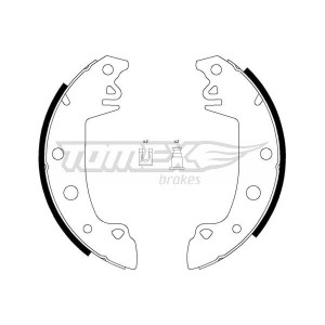 TOMEX Brakes TX 21-28 Sada brzdových čeľustí pre