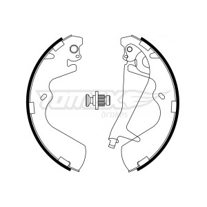 TOMEX Brakes TX 23-25 Brake Shoe Set for