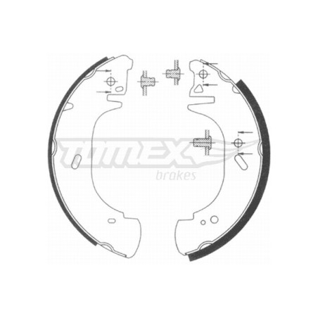 TOMEX Brakes TX 20-89 Brake Shoe Set for