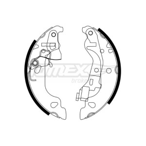 TOMEX Brakes TX 21-58 Sada brzdových čeľustí pre