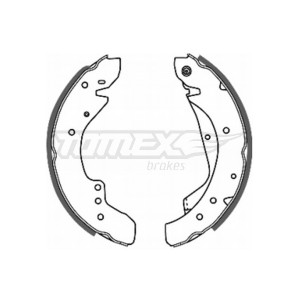 TOMEX Brakes TX 20-03 Sada brzdových čeľustí pre