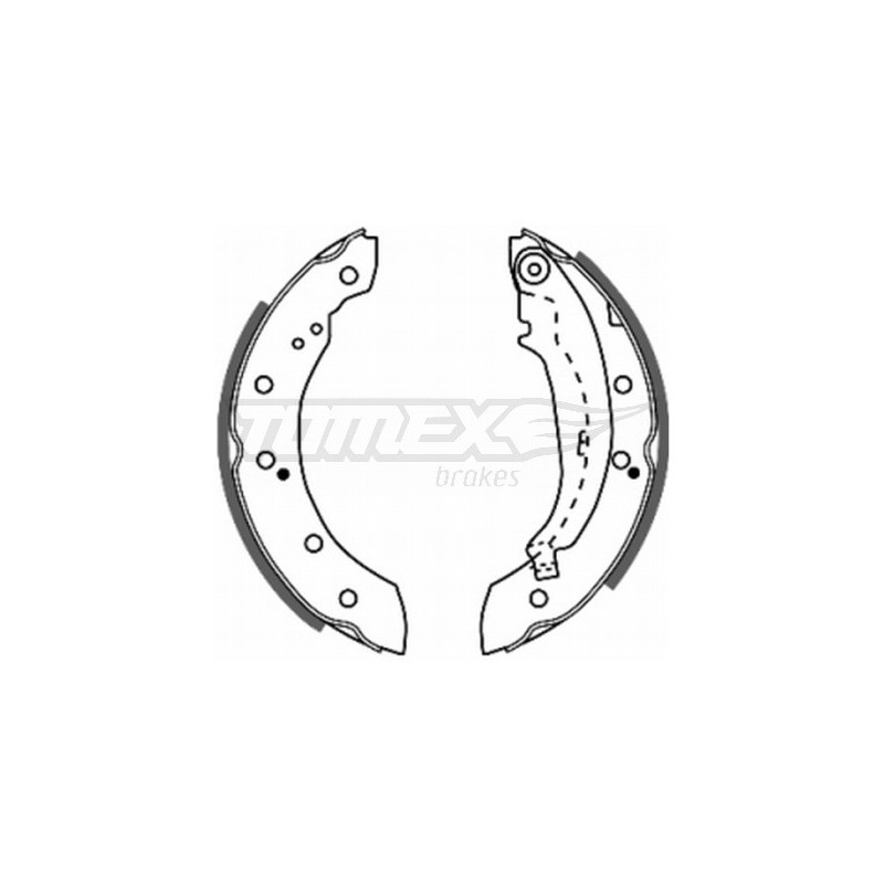 TOMEX Brakes TX 20-72 Brake Shoe Set for