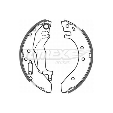 TOMEX Brakes TX 21-54 Brake Shoe Set for