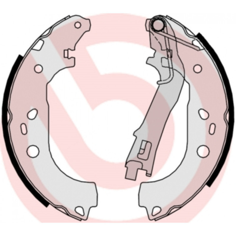 BREMBO S 23 533 Kit ganasce freno posteriore per Fiorino Bipper Nemo Qubo