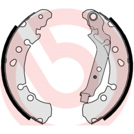 BREMBO S 83 513 Brake Shoe Set Rear for Yaris / Vios Aygo X Charade