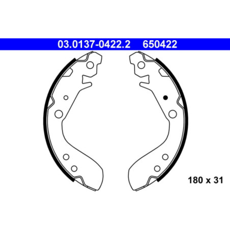 ATE 03.0137-0422.2 Brake Shoe Set Rear for Honda Jazz