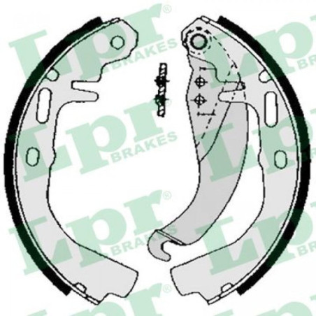 LPR 02500 Kit ganasce freno per