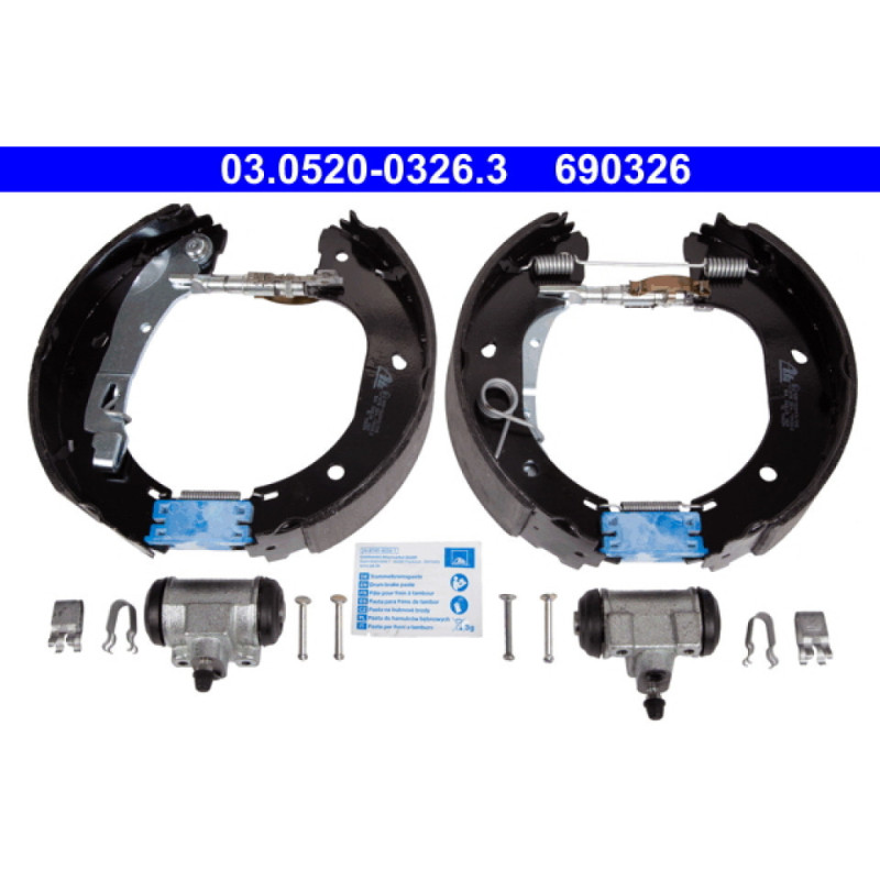 ATE 03.0520-0326.3 Brake Shoe Set Rear for Ducato Boxer JUMPER Porter