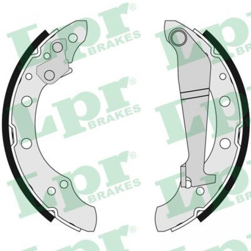LPR 04100 Brake Shoe Set Rear for