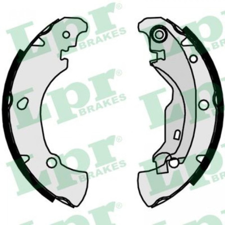 LPR 07160 Brake Shoe Set for