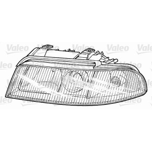 Predné svetlo vlavo pre - VALEO 087496
