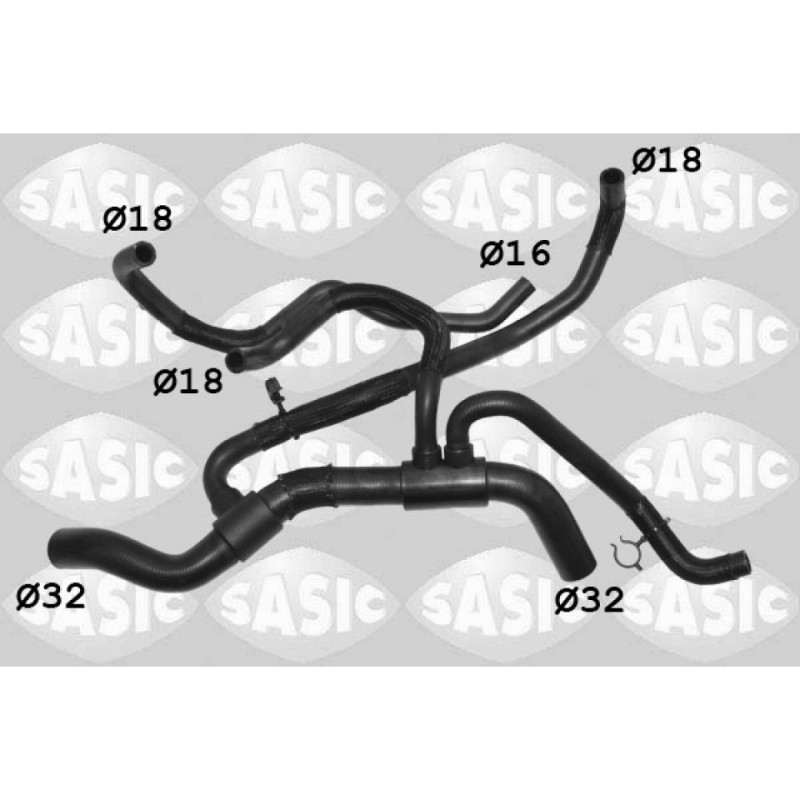 SASIC 3404416 Tubería de radiador