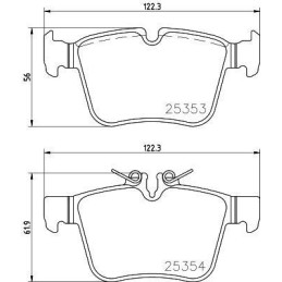 REAR Brake Pads for Mercedes-Benz C-Class W205 S205 C205 A205 BREMBO P 50 122