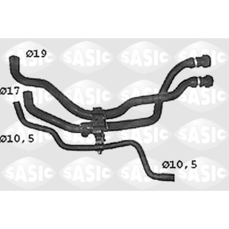 SASIC SWH4308 Tubería de radiador