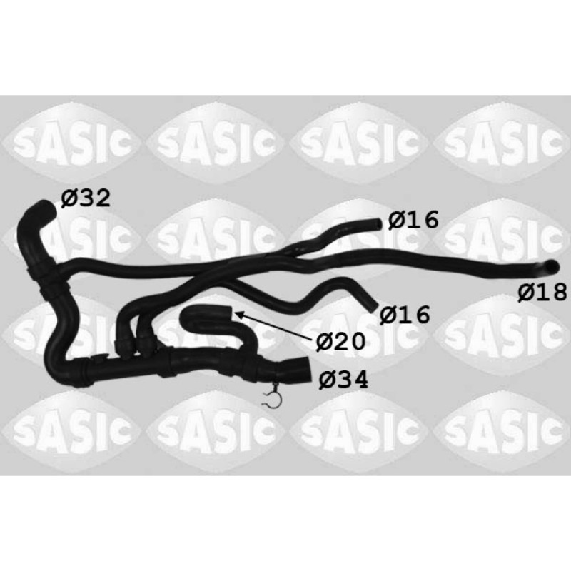 SASIC 3404201 Flessibile radiatore