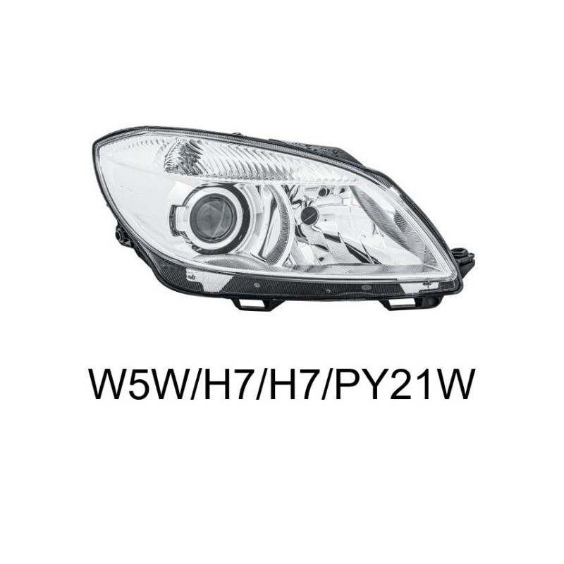 Hauptscheinwerfer Rechts für Skoda Fabia II Roomster (2010-2015) - HELLA 1ZL 010 417-421