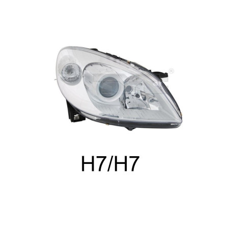 Predné svetlo vpravo pre Mercedes trieda B W245 (2005-2008) - TYC 20-11573-05-2