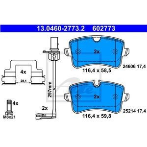 ATE 13.0460-2773.2 Pastillas de freno trasero para Audi A8